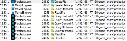 A phishing download window.